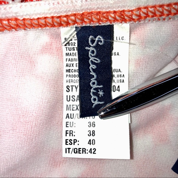 Splendid Orange and White Floral Bikini Bottoms - Picture 4 of 6